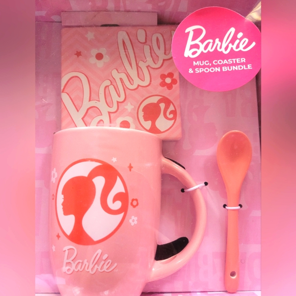 Barbie Mug,Coaster and Spoon Bundle